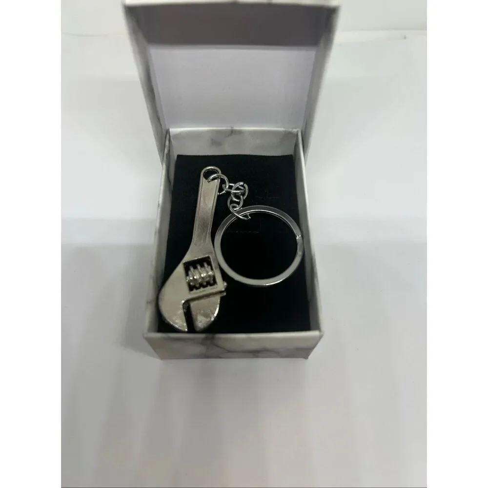 Mini Adjustable Wrench Keychain Tool Key Ring Gift
